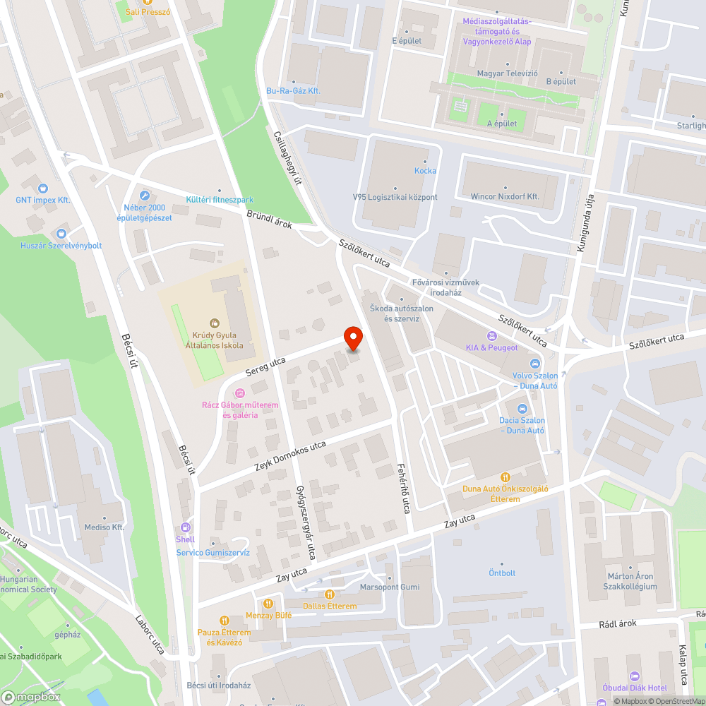 Közterületre lerakott zöldhulladék bejelentés helye