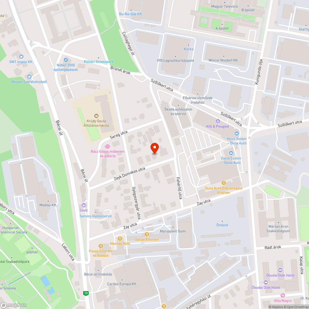 Sok a kátyú a Zeyk Domokos utcában bejelentés helye