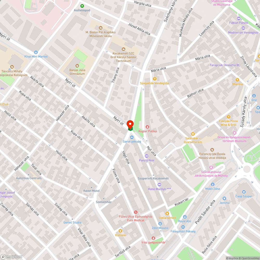 Megsüllyedt fedlap és kátyú bejelentés helye