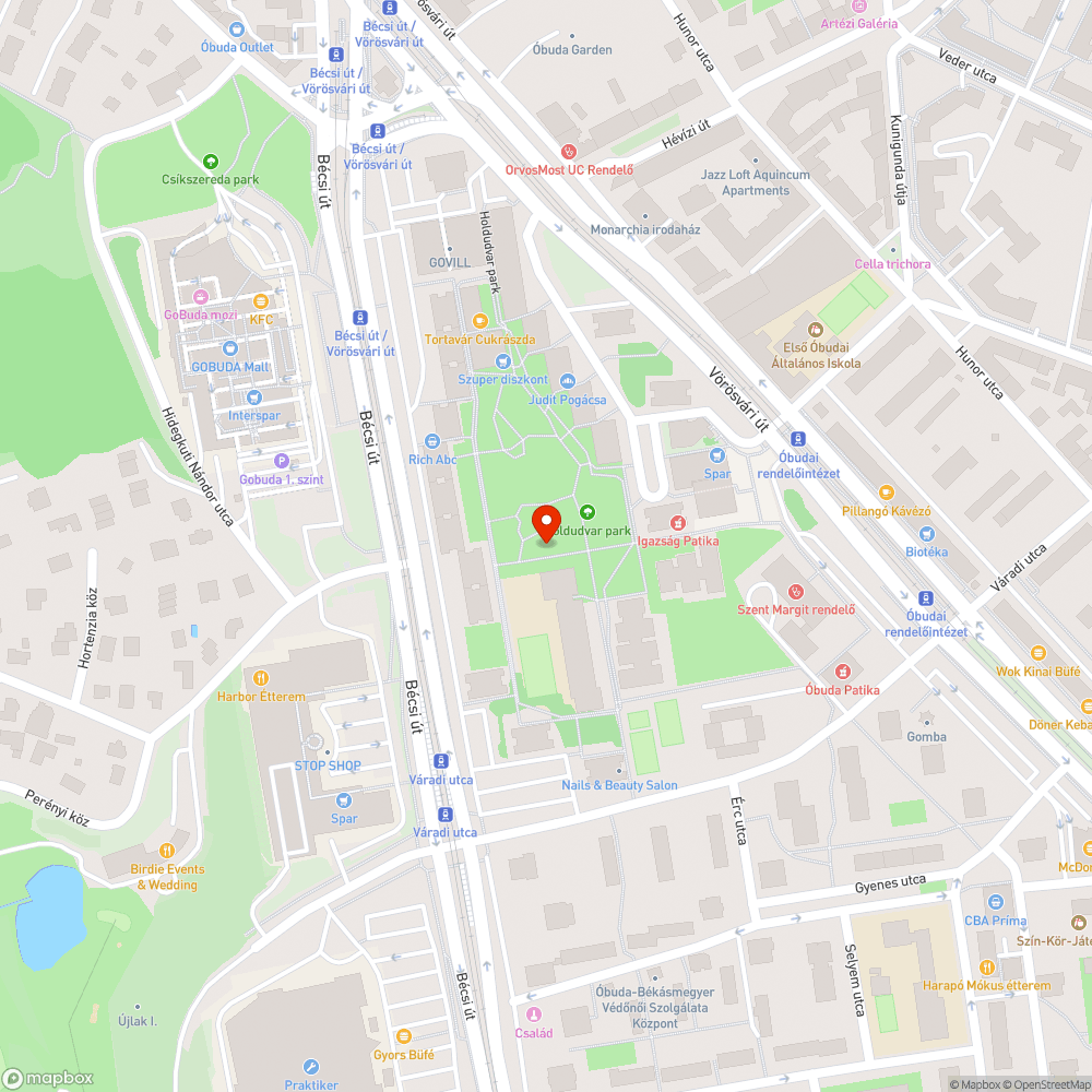 Szemetes padok a Holdudvarban bejelentés helye