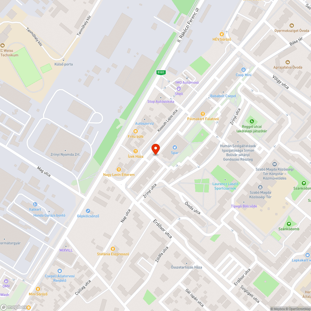 Felújított út, nem sikerült bejelentés helye