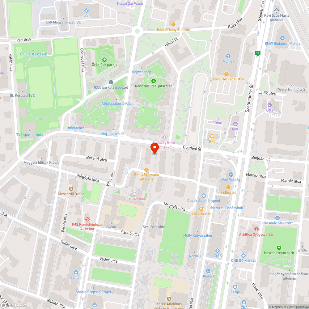 Veszélyes fa bejelentés helye