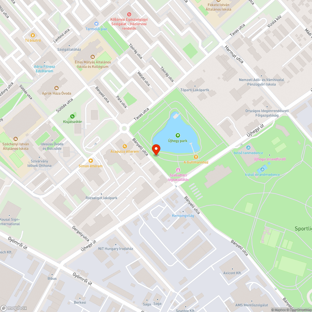 Leszakadt faág bejelentés helye