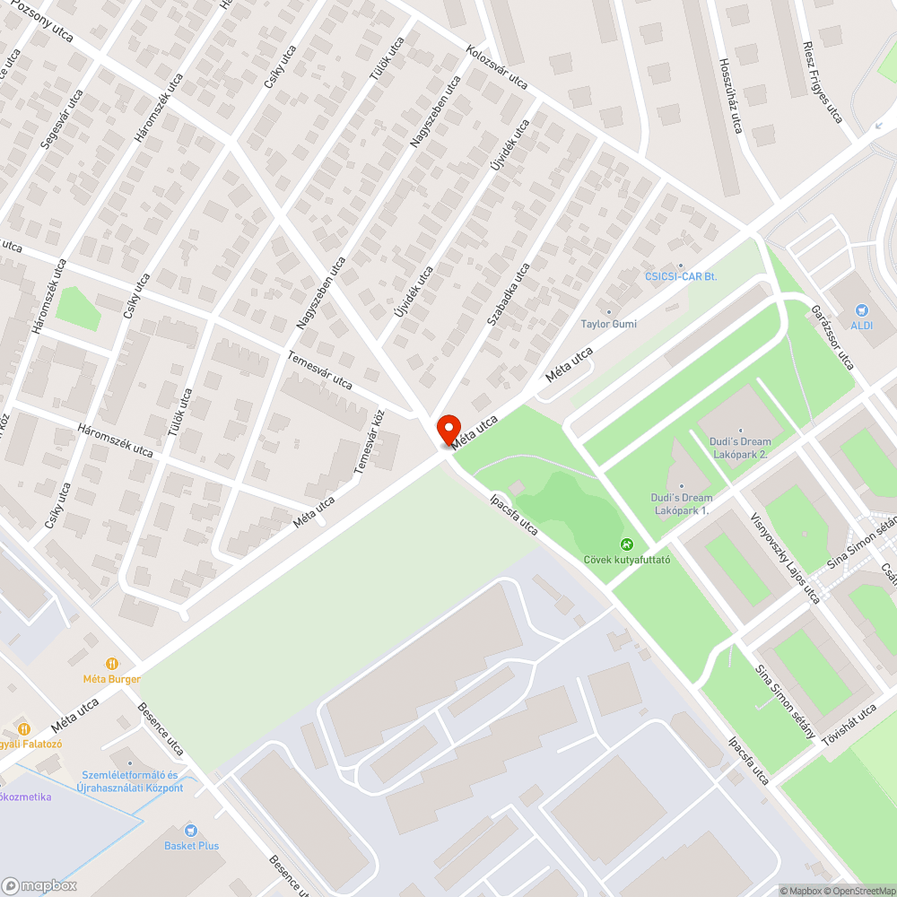 Leesett gázcsap-jelző tábla bejelentés helye