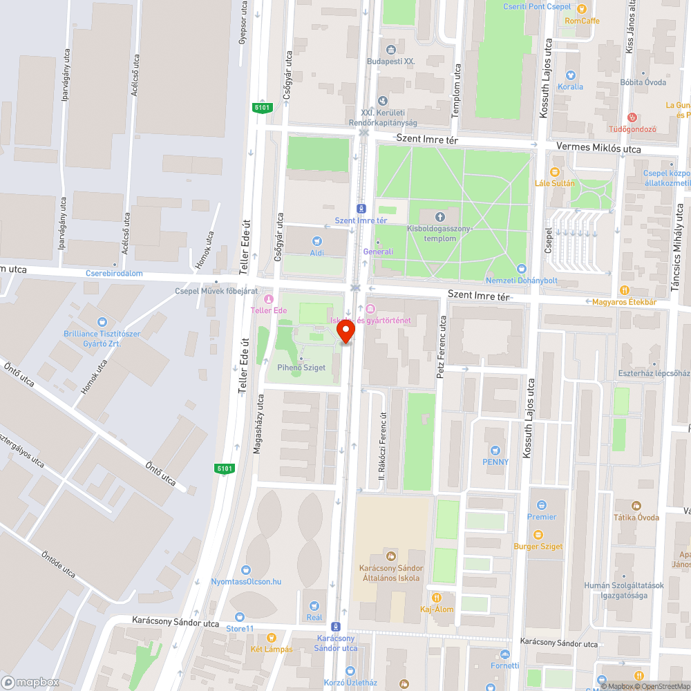 Megsüllyedt csatorna-összefolyó bejelentés helye