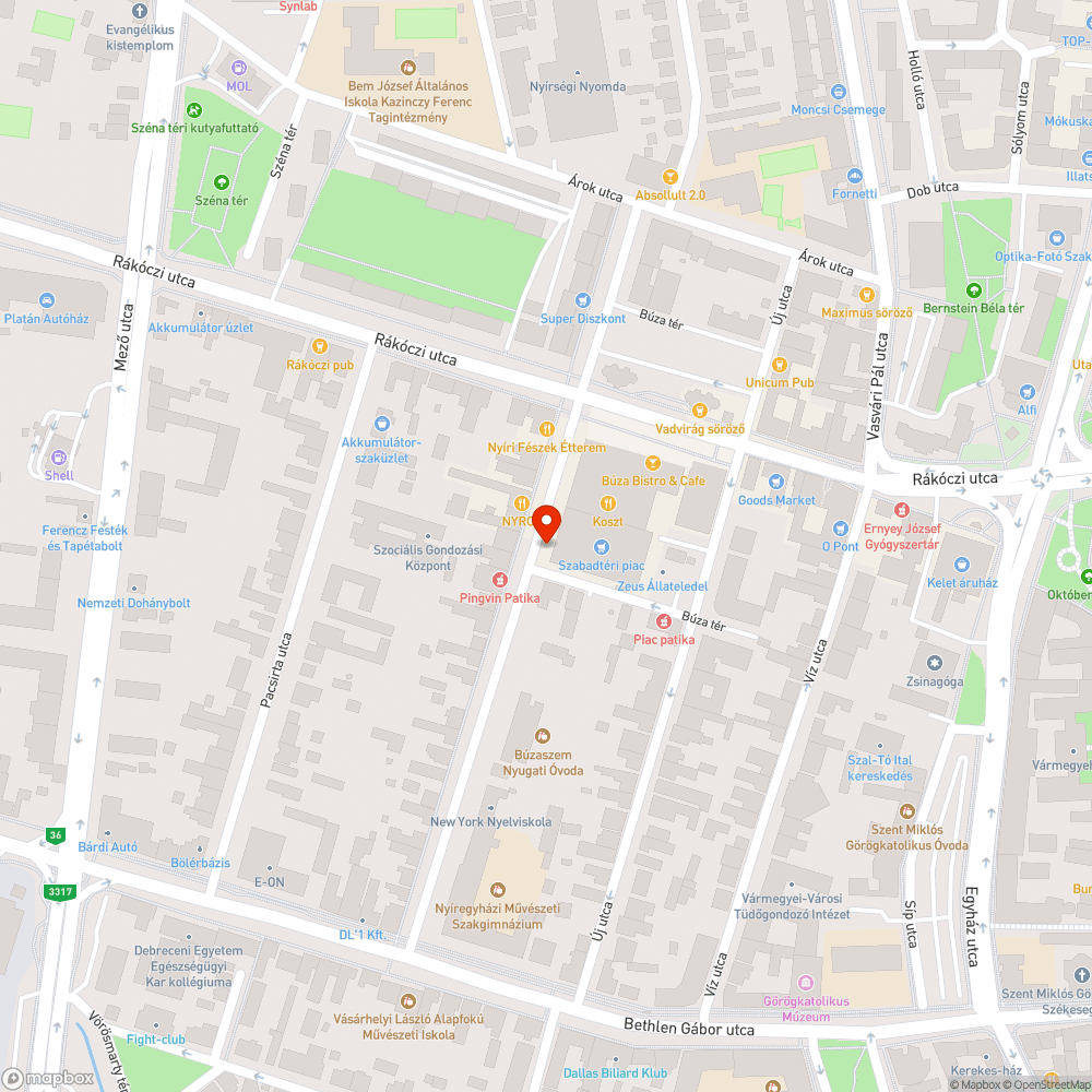 Hiányzó fa bejelentés helye