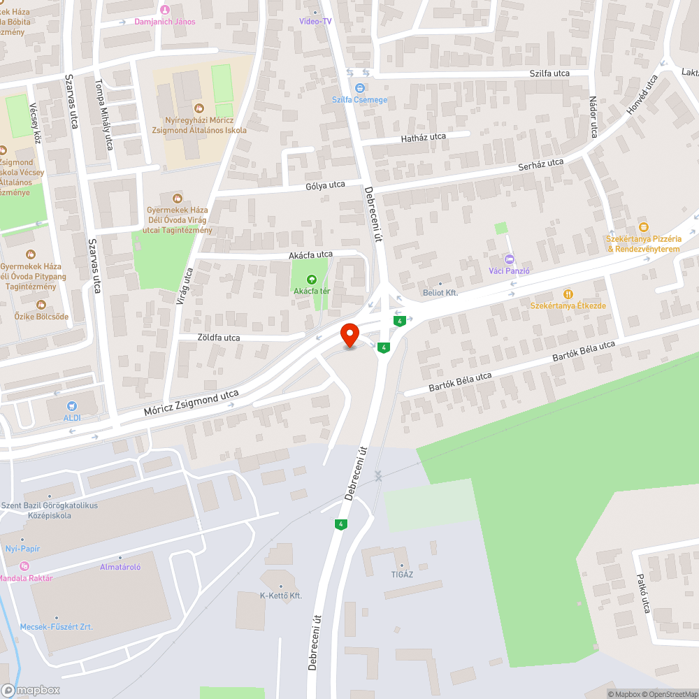 Törmelékes zöldfelületek bejelentés helye