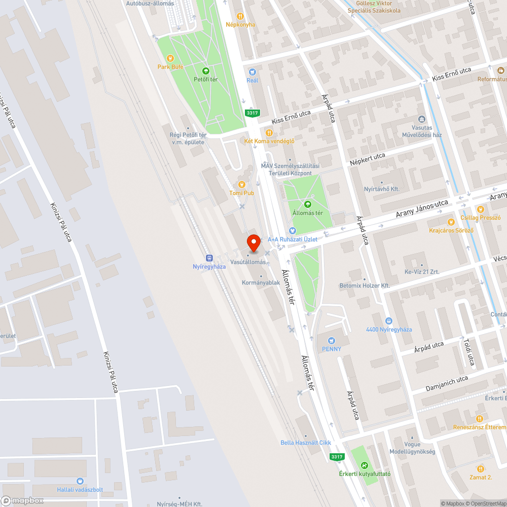 Hiányzó padok bejelentés helye