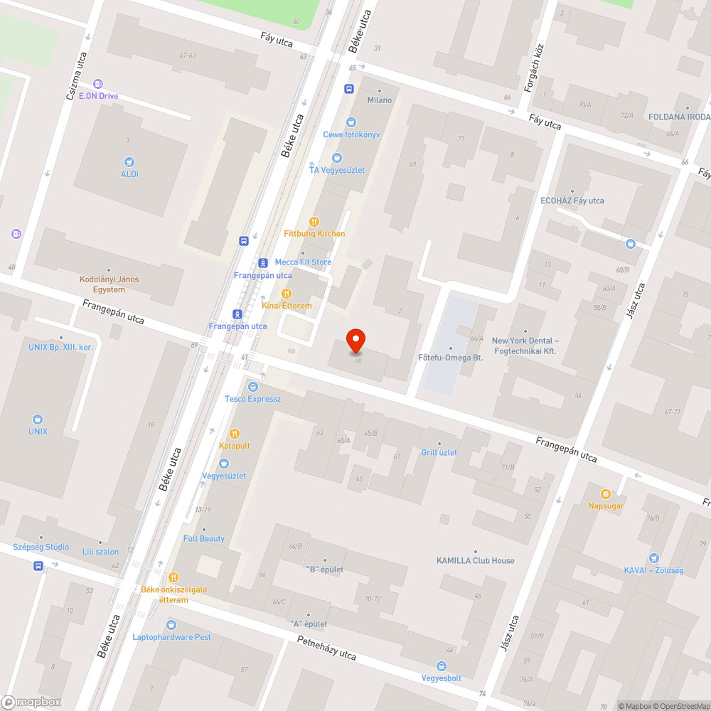 Zöldfelületek a felújított utcán bejelentés helye