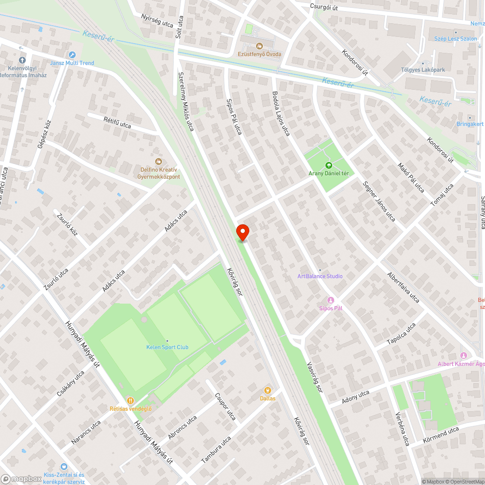 Űrszelvénybe lógó ágak bejelentés helye