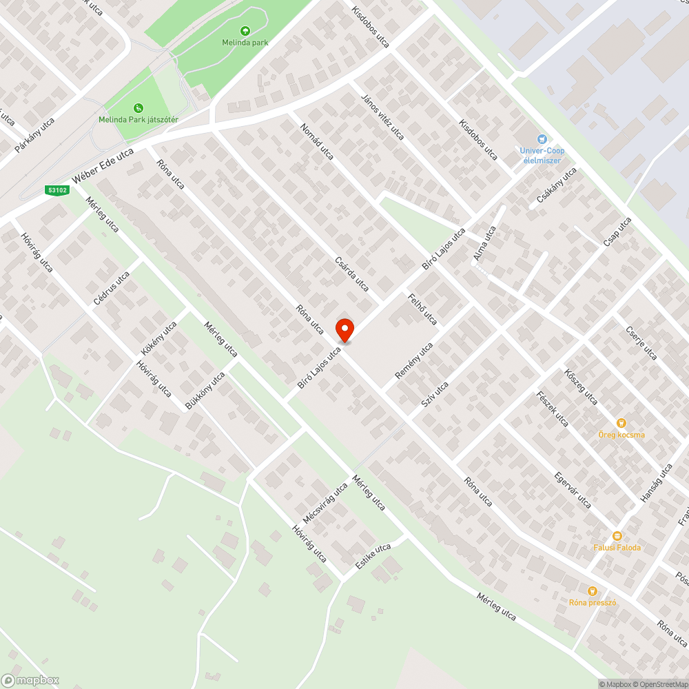 Nem működő közvilágítási lámpa bejelentés helye