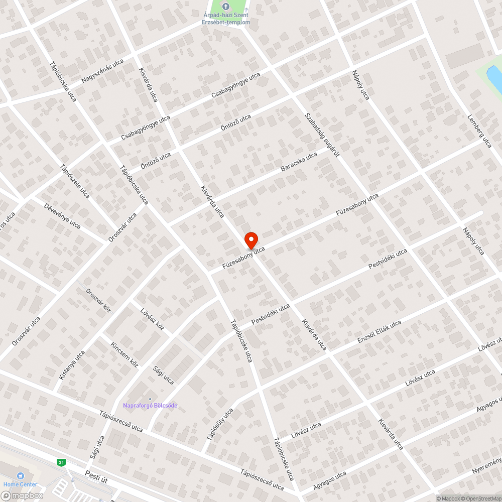 Töredezett, használhatatlan járda bejelentés helye