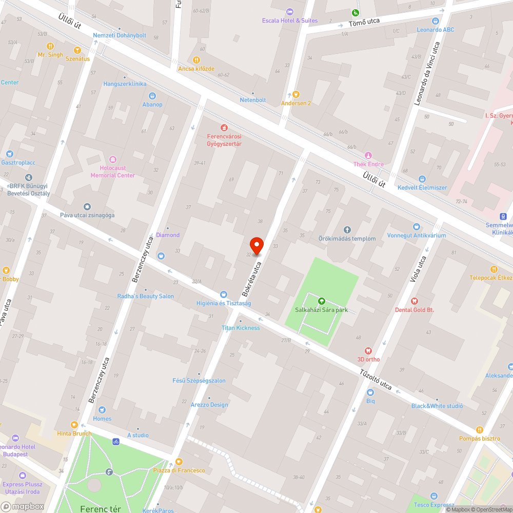 Megsemmisült járda az egész utcában bejelentés helye