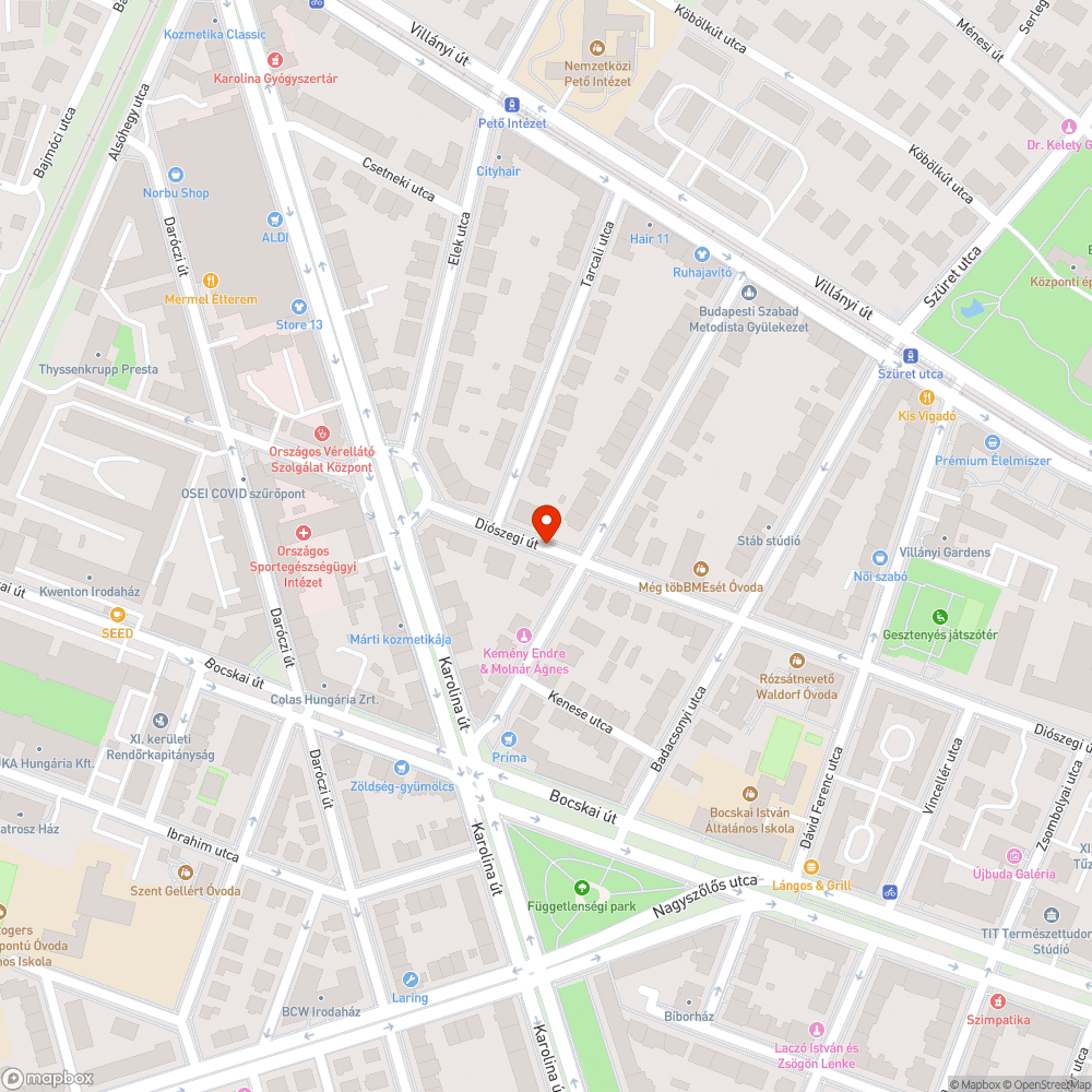 Üres fahely bejelentés helye