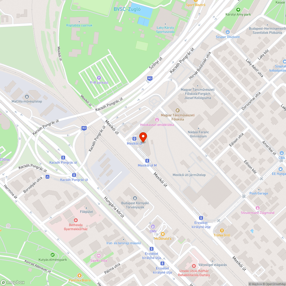 Mexikói úti végállomás galamb ürülék problémája bejelentés helye