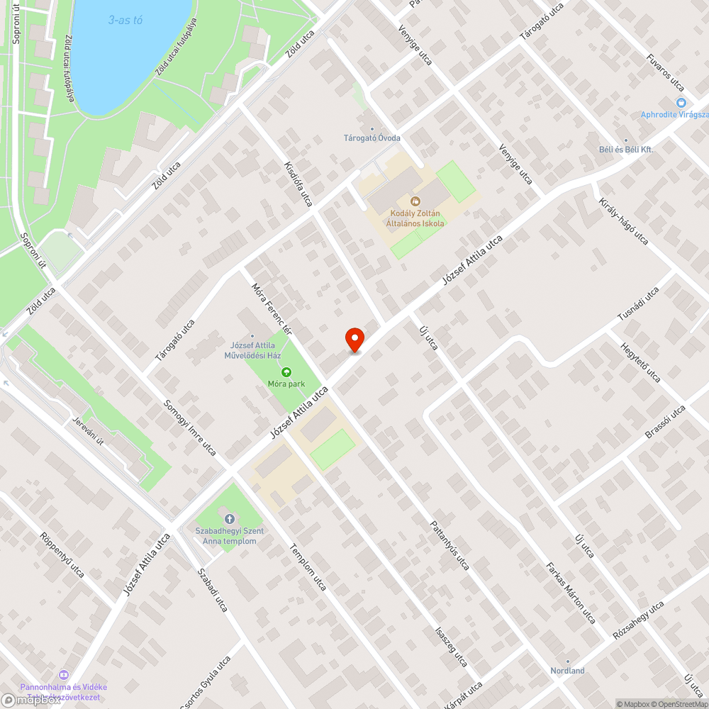 Balesetveszélyes járda bejelentés helye