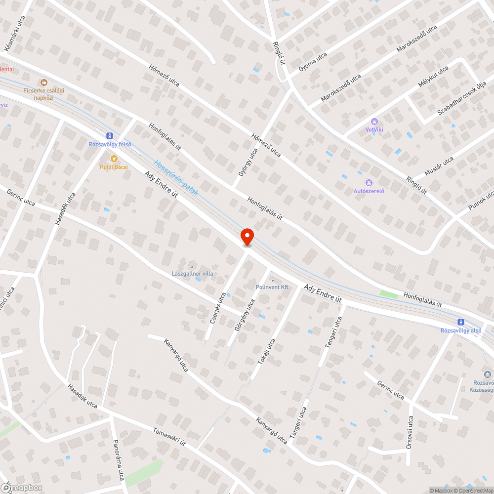 Vízelvezető rács sérült bejelentés helye