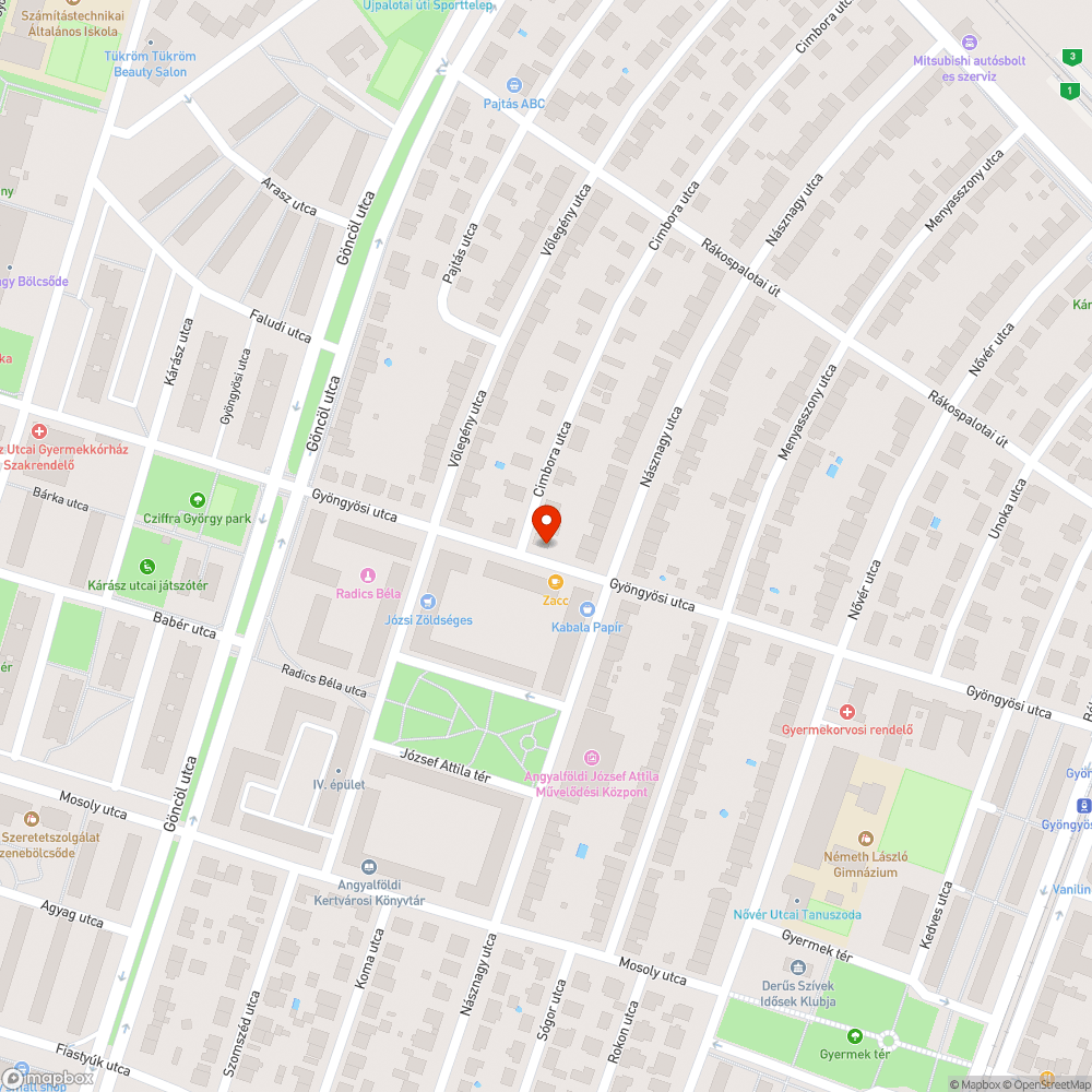 Kiszáradt facsemete bejelentés helye