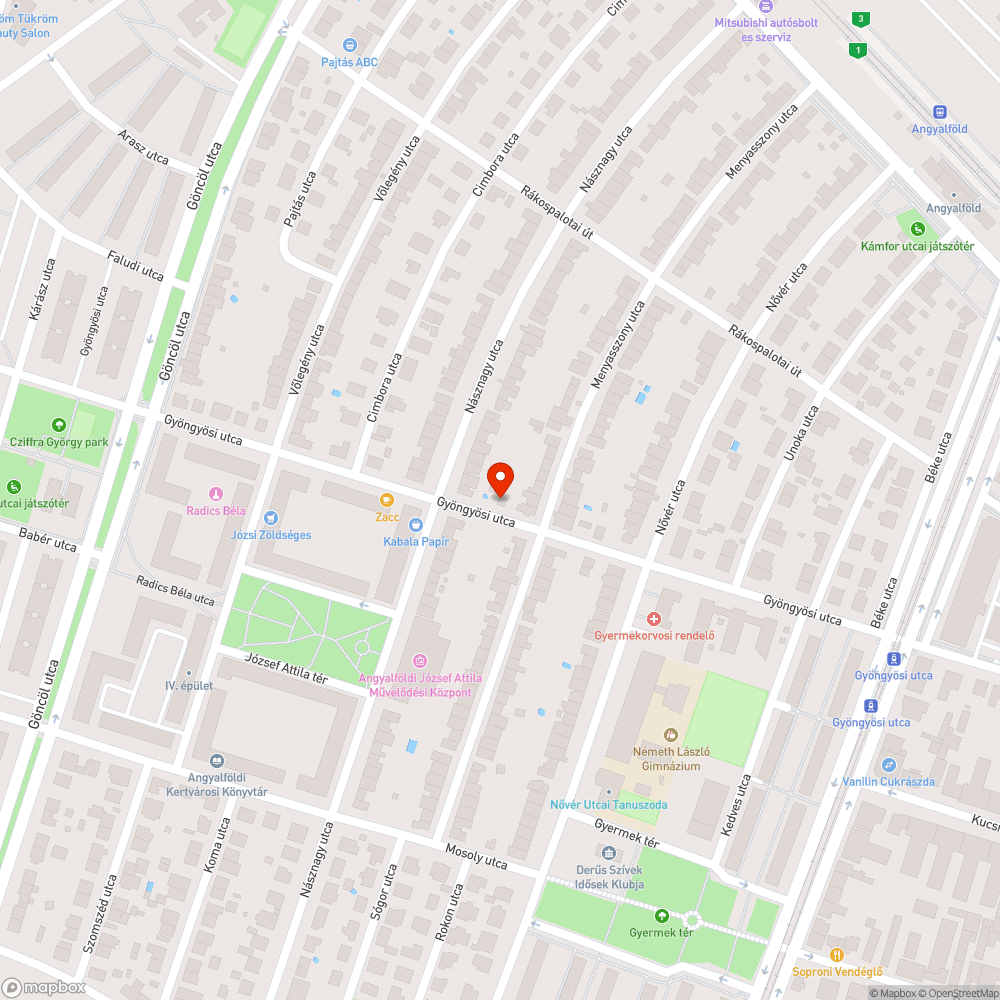 Kiszáradt fa bejelentés helye