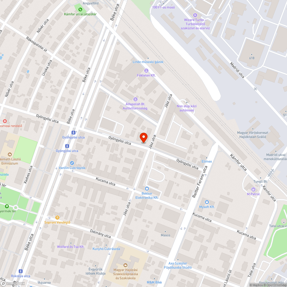 Kiszáradt fa és facsemeték 4 db bejelentés helye