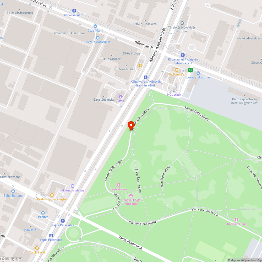 Felnyomott aszfalt bejelentés helye