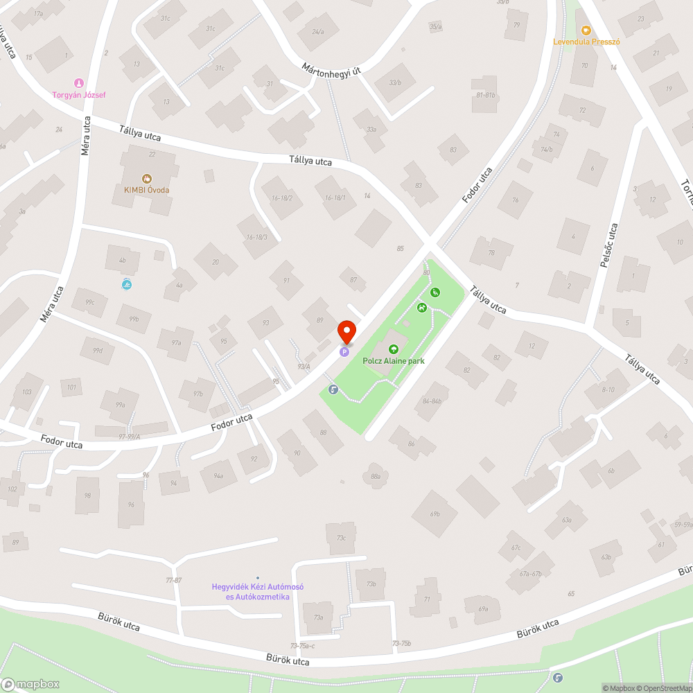 Elhagyott autó, lejárt műszakival bejelentés helye