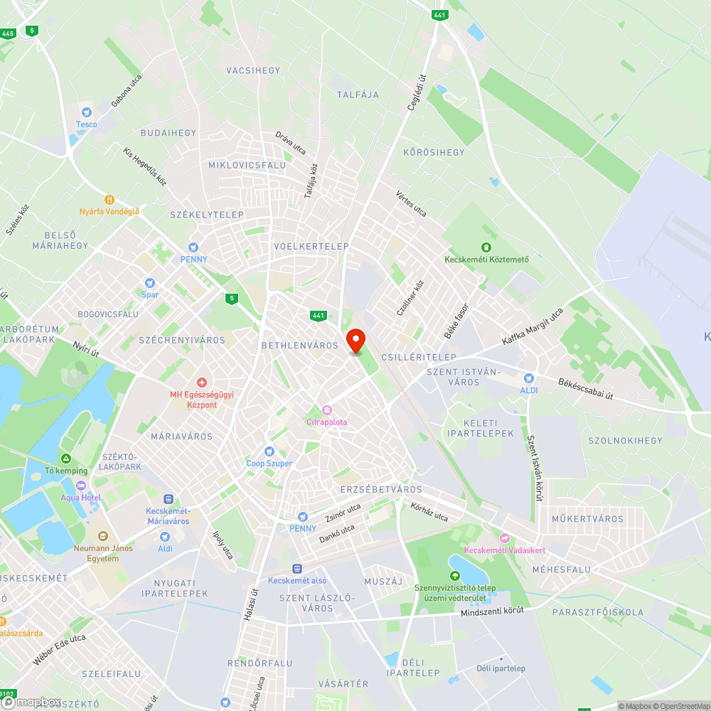 Viharvert pad a Vasútkertben bejelentés helye