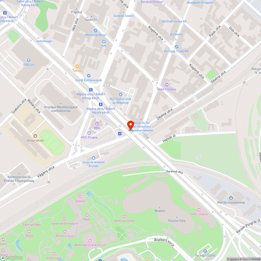 Autóroncs bejelentés helye