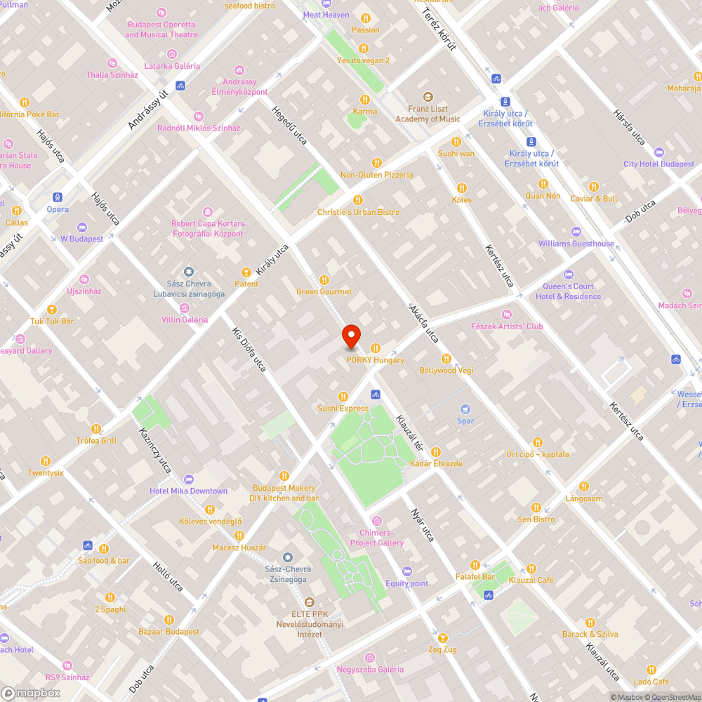 WC kágyló a Csányi utcában bejelentés helye