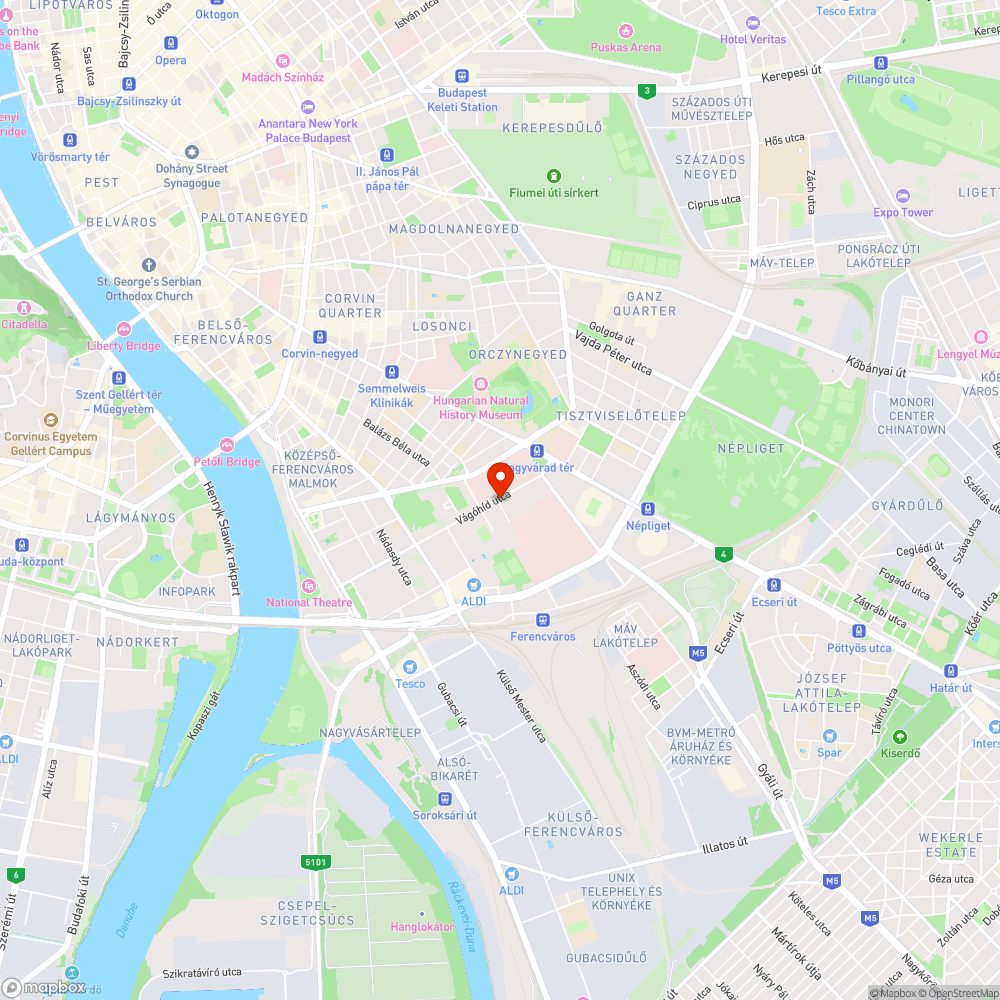 Szeméthegy a Vágóhid utcában bejelentés helye