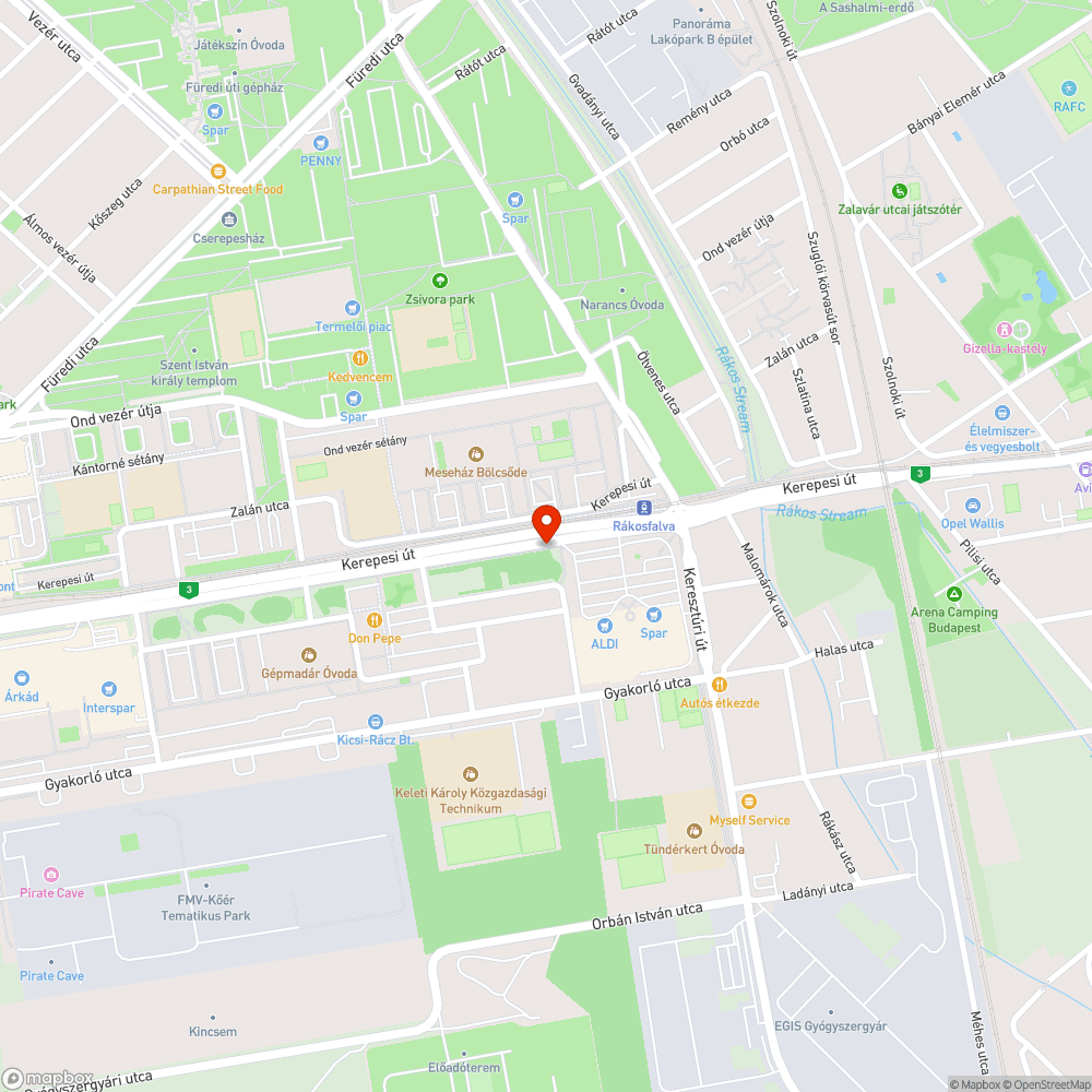 Veszélyes gyalogátkelő bejelentés helye