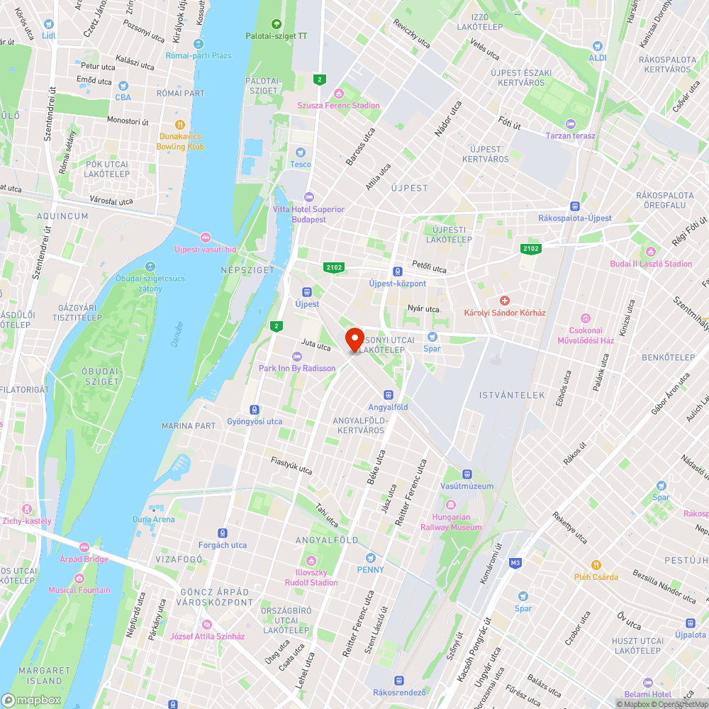 Kátyú az Új Palotai úton 2016 09 13 bejelentés helye