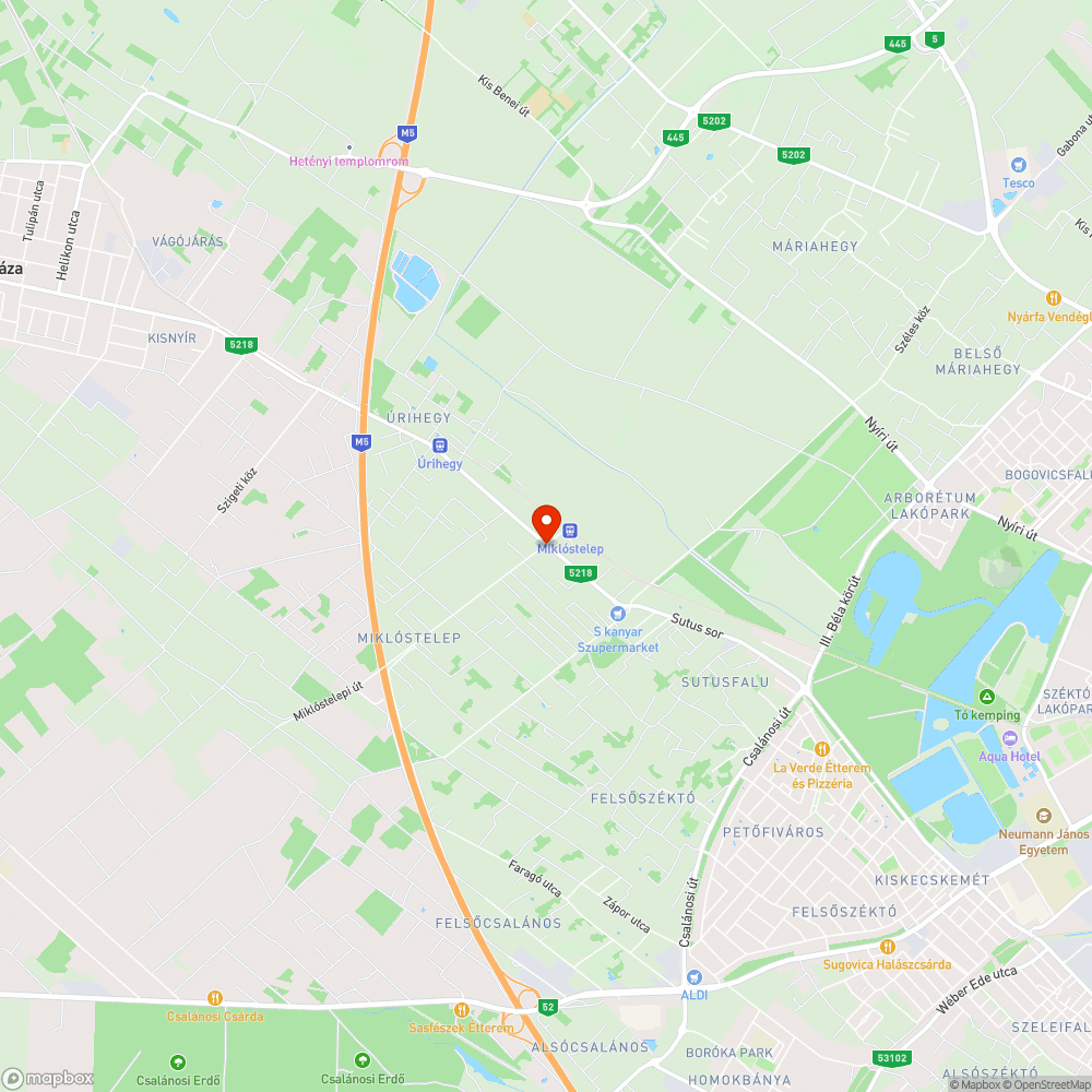 Óriási kátyú a  kereszteződésben bejelentés helye