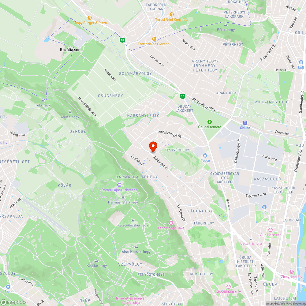 Gölöncsér utca, beszakadt útburkolat bejelentés helye