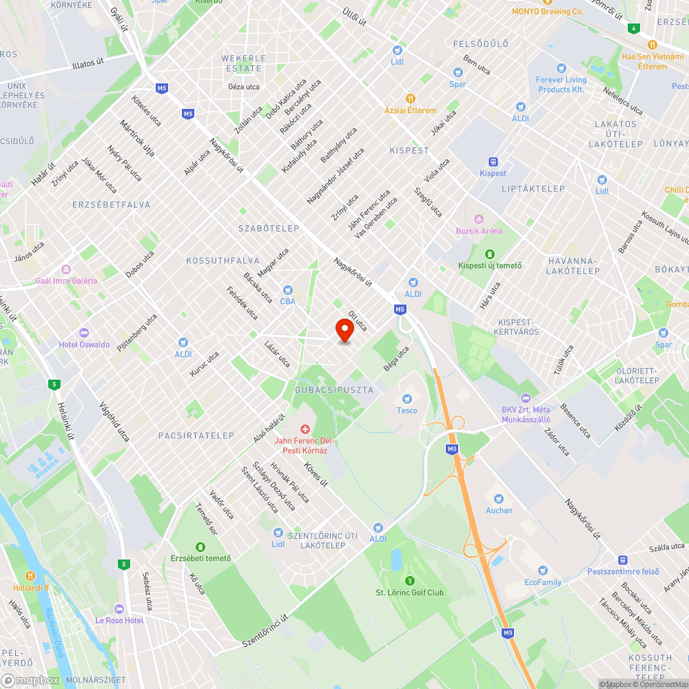 Lyuk az aszfalton bejelentés helye