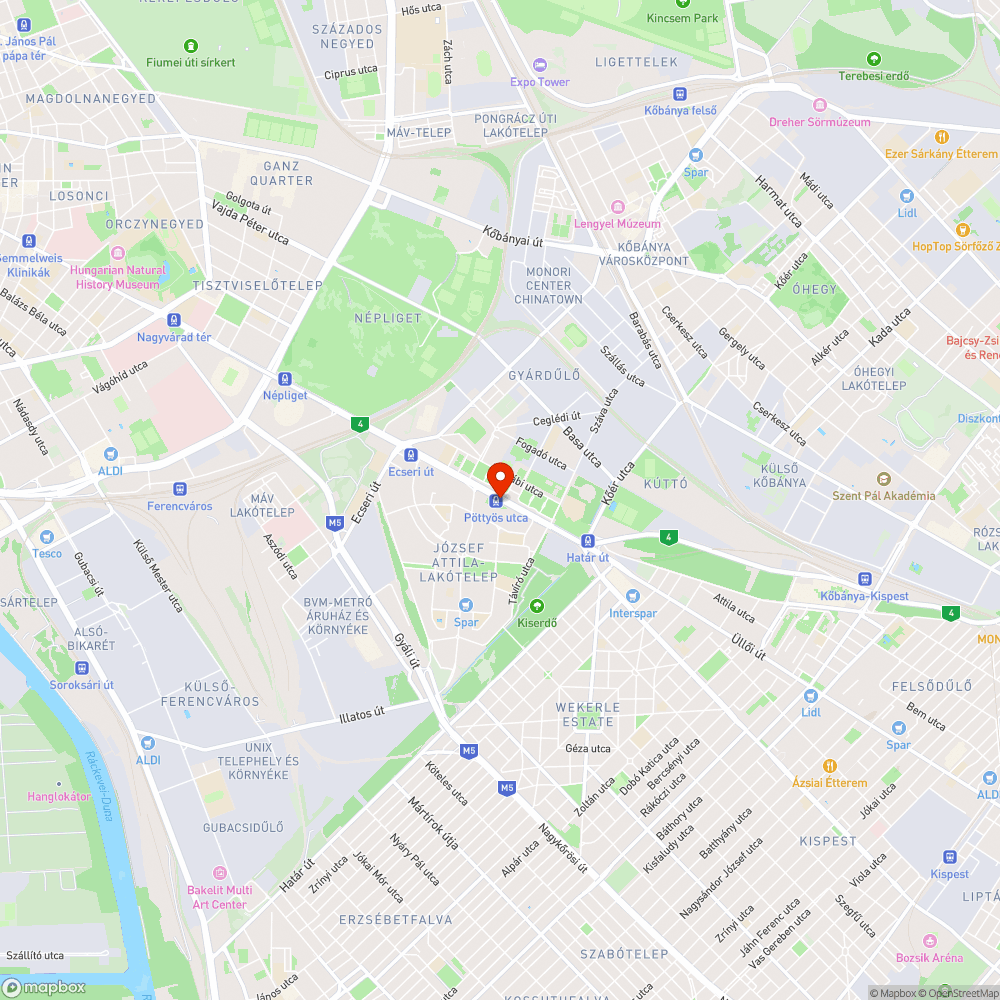 Szemetelés az Üllői út mellett bejelentés helye