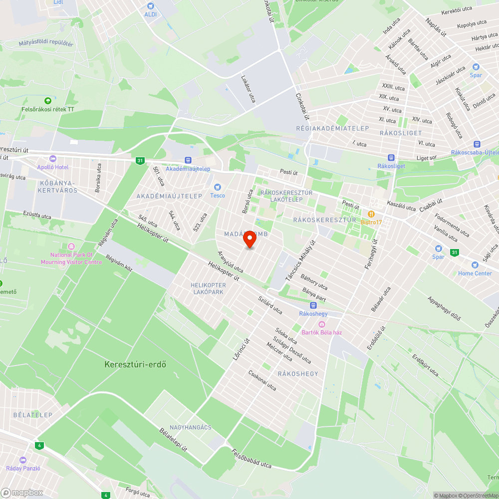 Hiányos utcatábla bejelentés helye