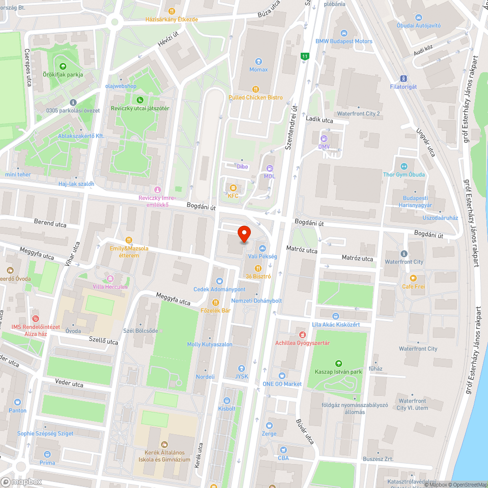 Virágládába dobott poller bejelentés helye