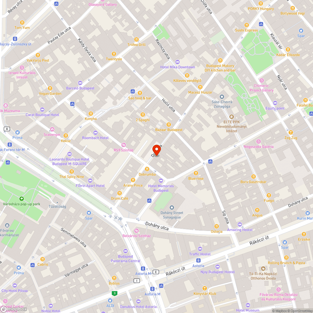 Dob -  Rumbach kerekparparkolo bejelentés helye