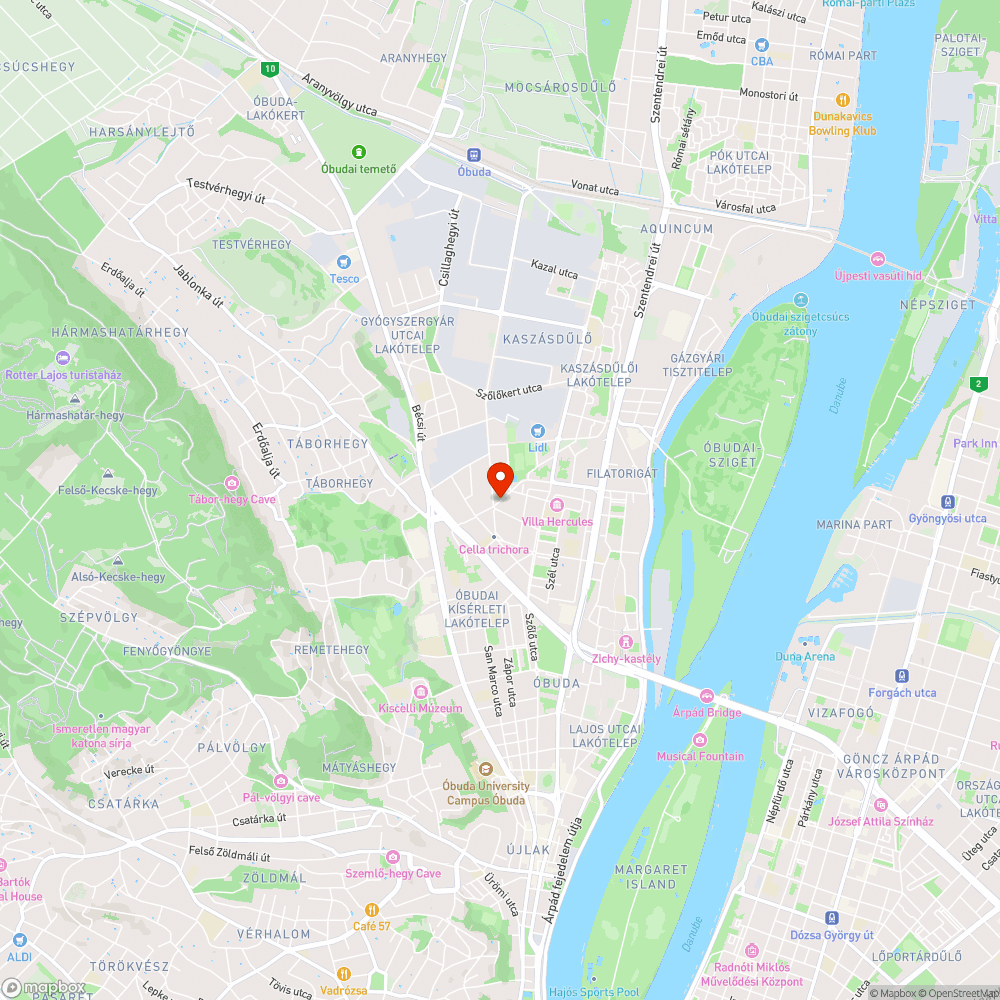 Hévízi út bejelentés helye