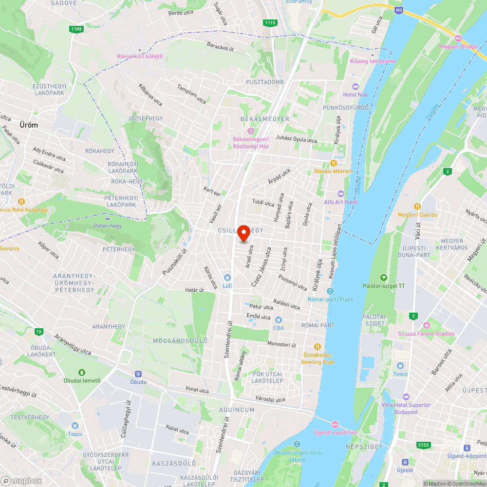 Kátyú bejelentés helye