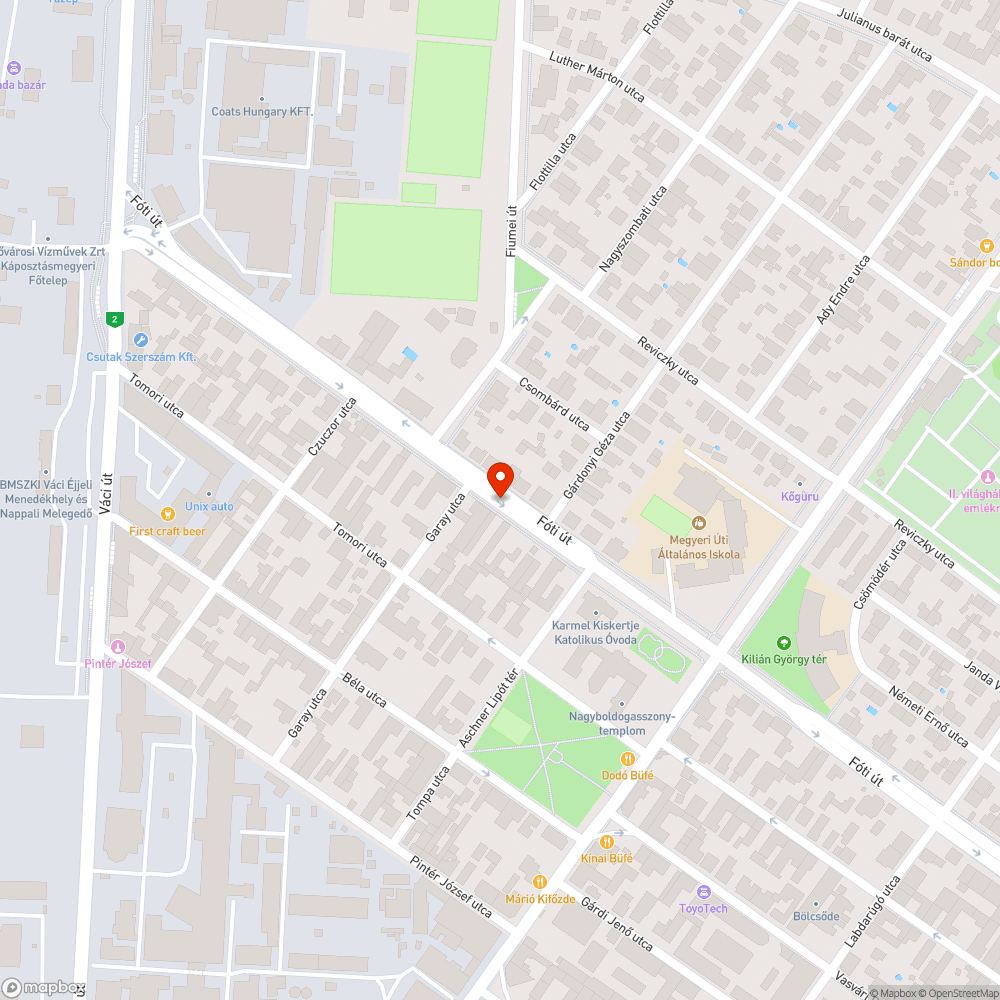 Elhagyott autó bejelentés helye