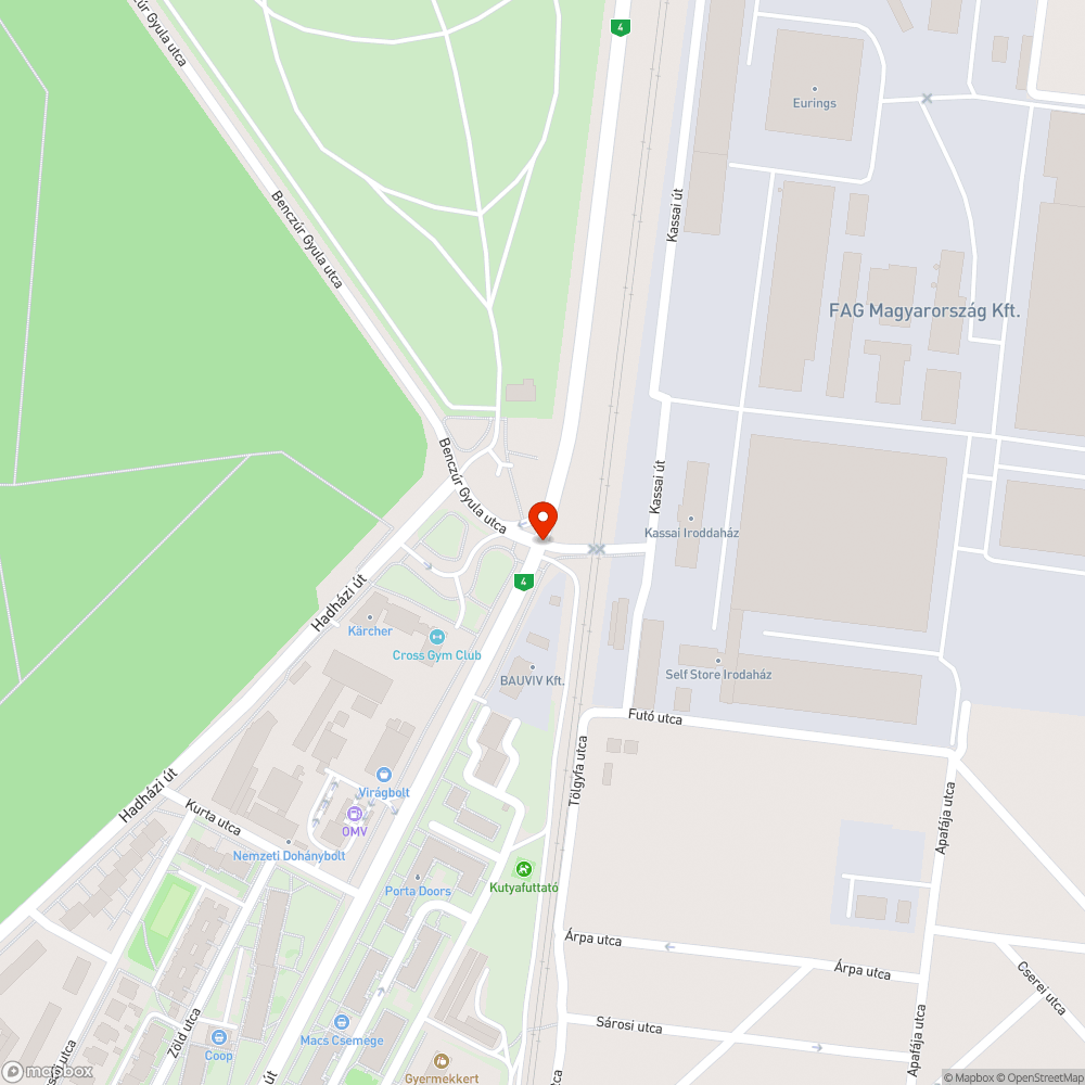 Régi GÖCS vasúti átjáró eső idején bejelentés helye