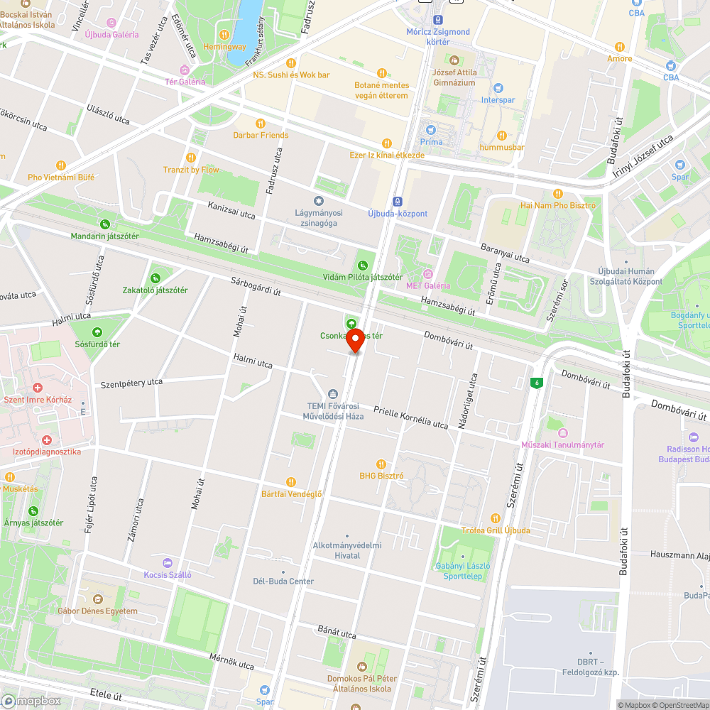 Fehérvári út aktuális villamosmegálló felújítás/ FMH előtt bejelentés helye