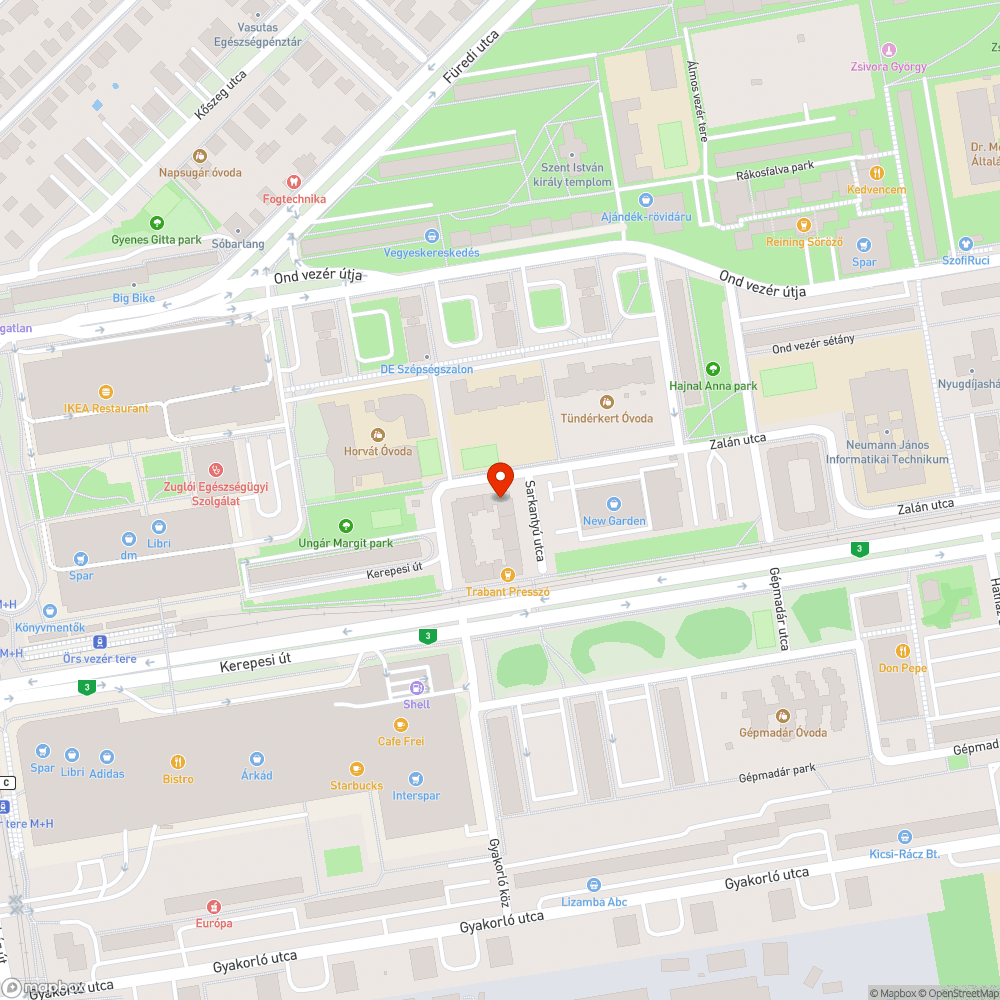 Kidobott kanapé a Kerepesi út 98 mögött bejelentés helye