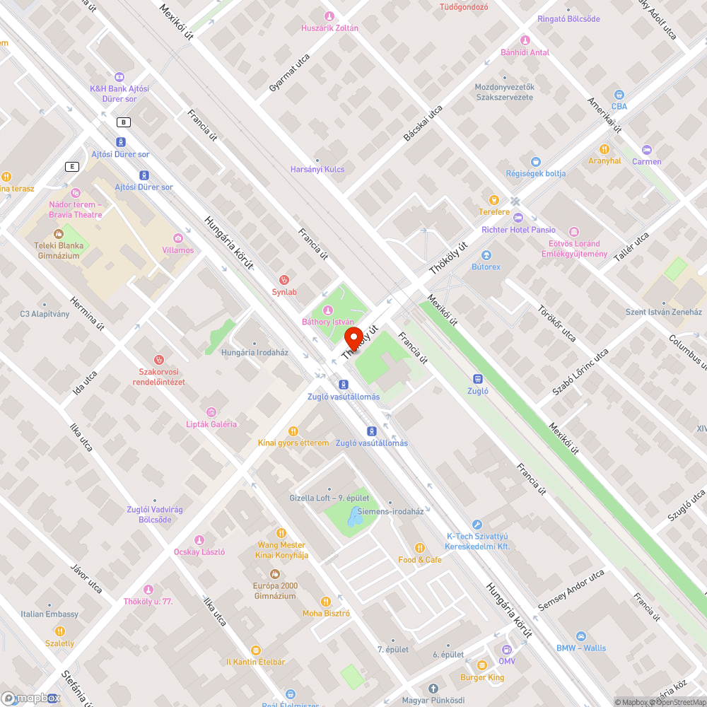 Zugló vasútállomás lekopott felfestés bejelentés helye