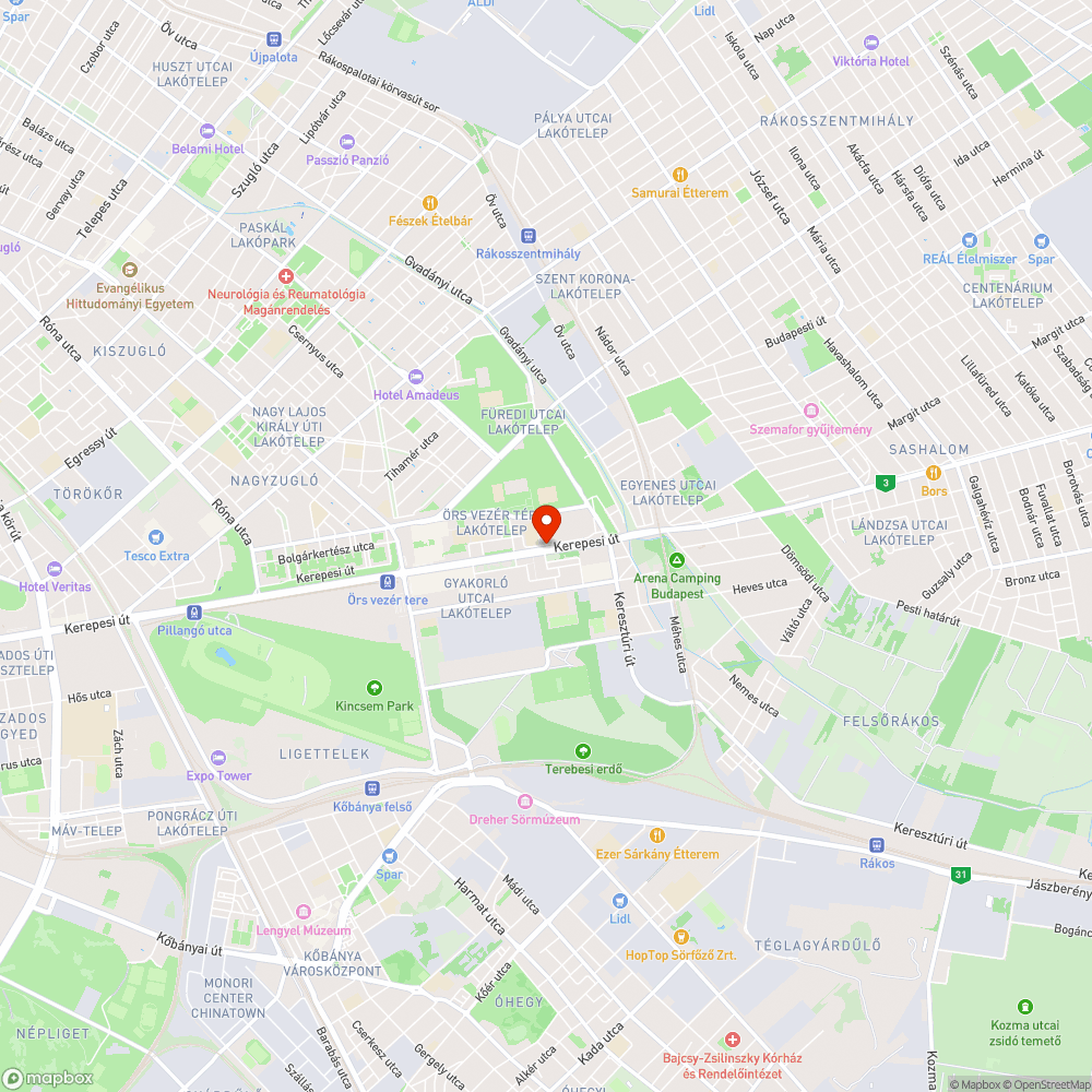 Kidobott kanapé a Kerepesi út 128-130 előtt bejelentés helye