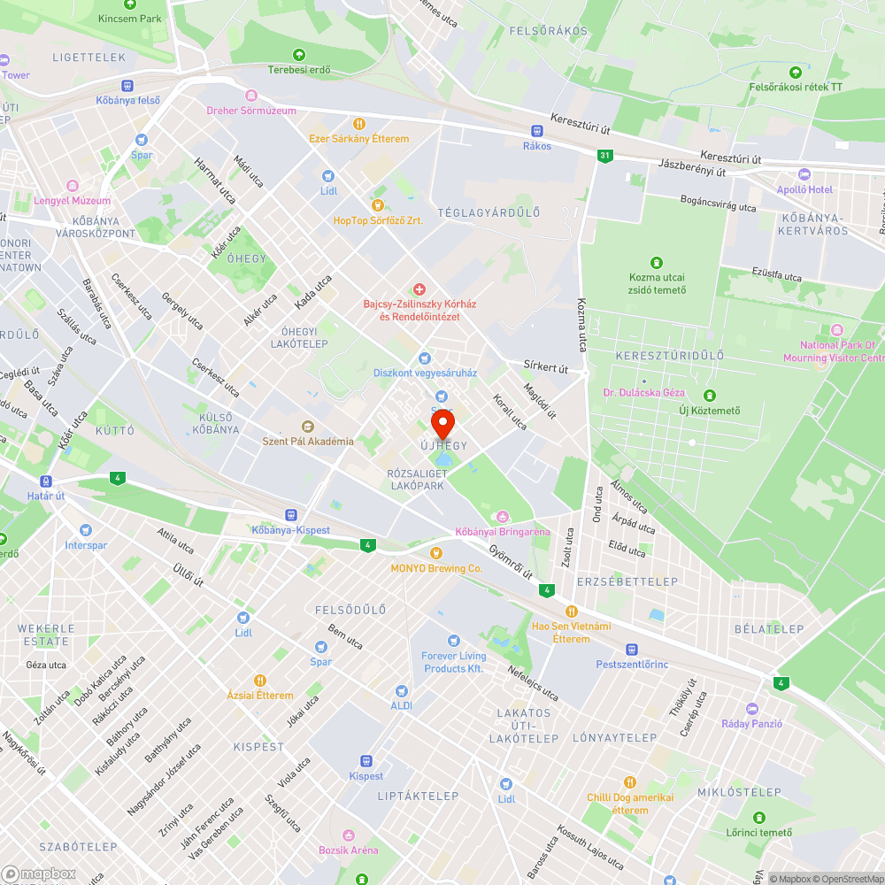 Ferde oszlop cserélendő táblával bejelentés helye