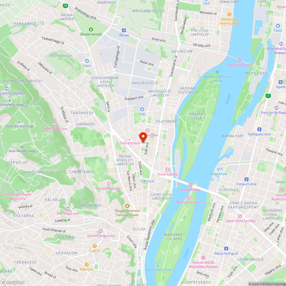 Kátyúk az óbudai Szél utcában bejelentés helye