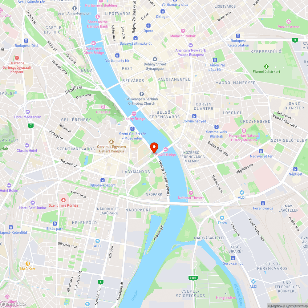 Pocsolyák a kerékpárúton (Goldmann tér) bejelentés helye